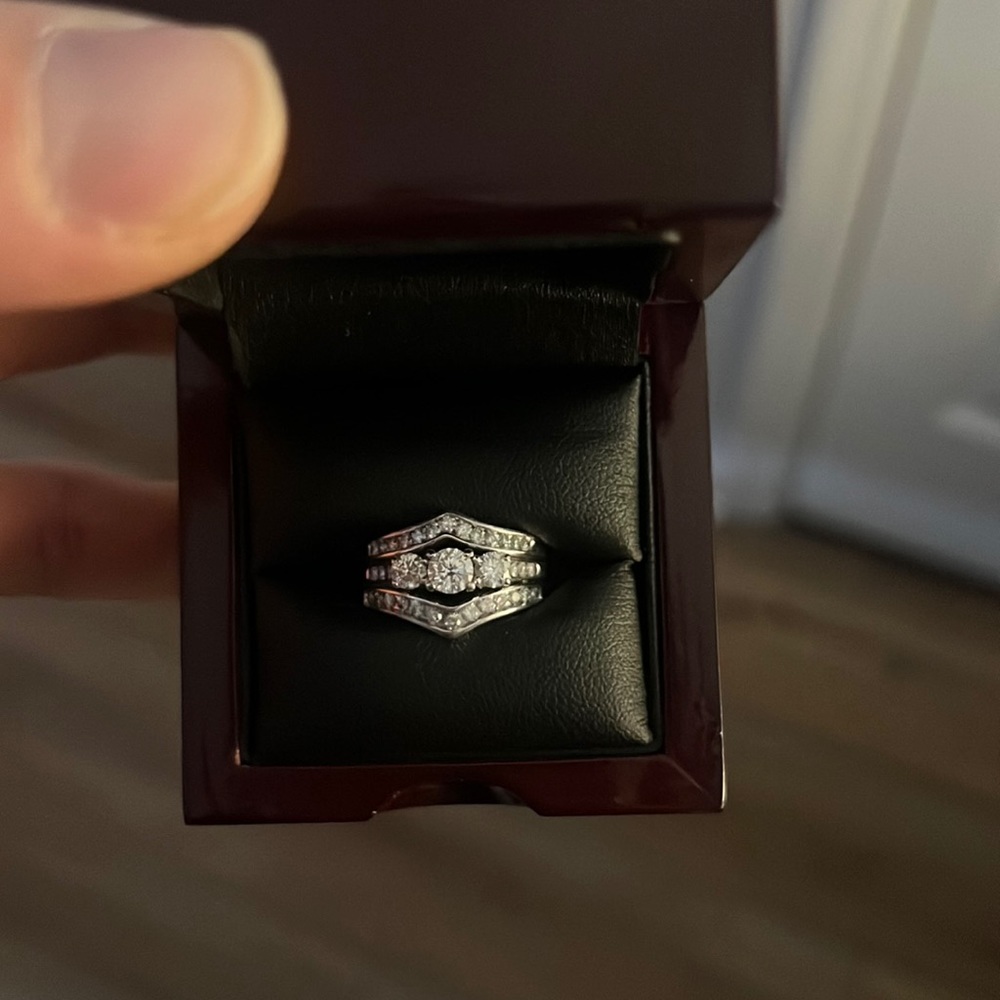 COPY - Zales Past Present Future 1 carat Ring with 2 bands